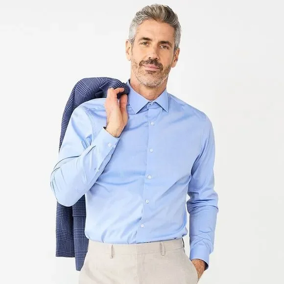 Apt. 9 | Shirts | Apt 9 Premier Flex Slim Fit Wrinkle Resist Dress Shirt  Mens Xl 7175 3435 New | Poshmark